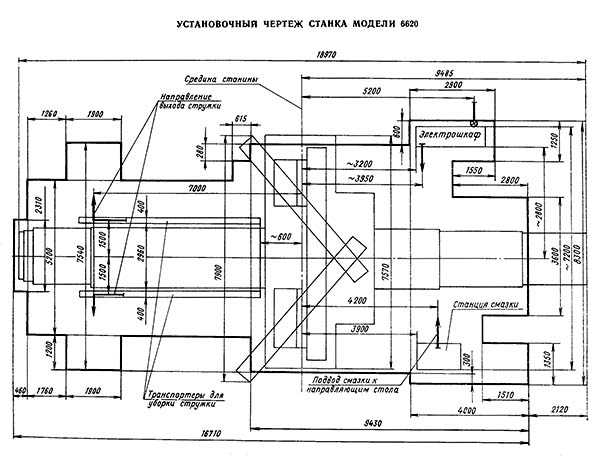 6620 Настановне креслення фрезерного верстата 6620